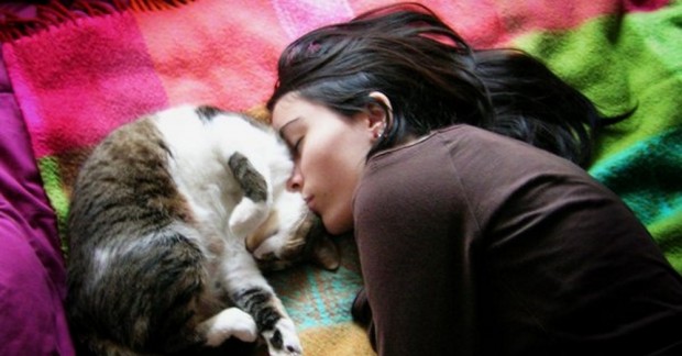 ve kediyle birlikte ilk uyku