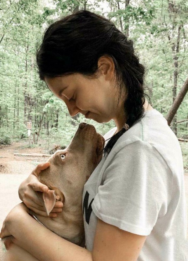 Bu kadın yalnızca bir ay önce bu köpeği ötenaziden kurtarmış. Kurtarıcısına bu şekilde bakmasına şaşmamak gerek